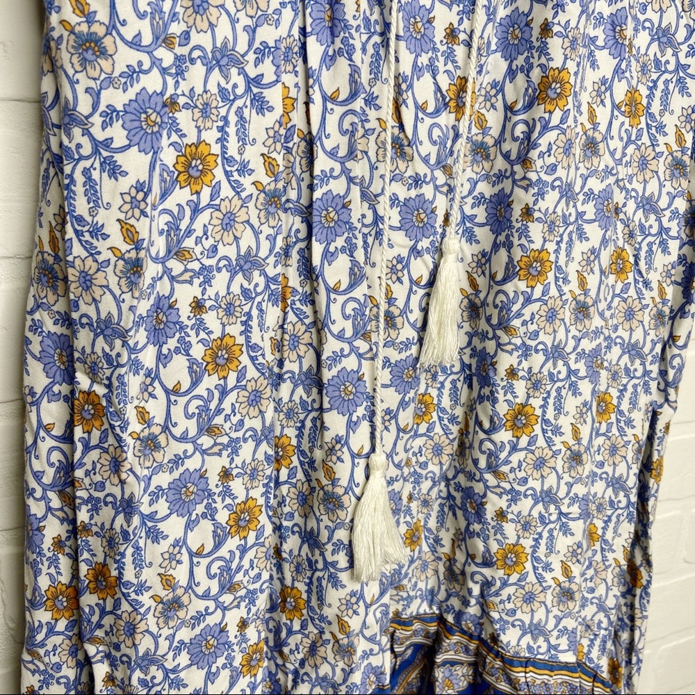 American Rag cottage core skirt tassel floral S - Picture 5 of 11